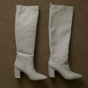 Sam Edelman White Hutton Boots